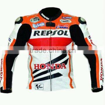 honda Racing Leather Jacket/Race Replica Motorcycle Jacket