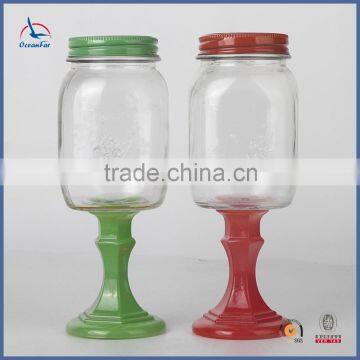 Wholesale Glass Mason Jar For Drinking Mason Jar With Stem
