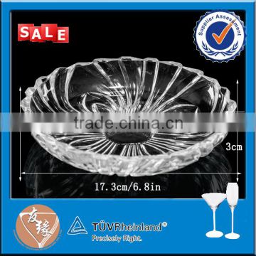 Custom designed thick wall round glass plate