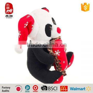 Custom Plush Animals Kongfu Panda Bear Christmas Decorative Stuffed Toy