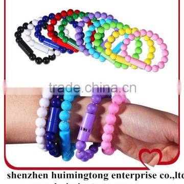 Bracelet style wearable data charging cable for Android mobile phones of the with four-color optional