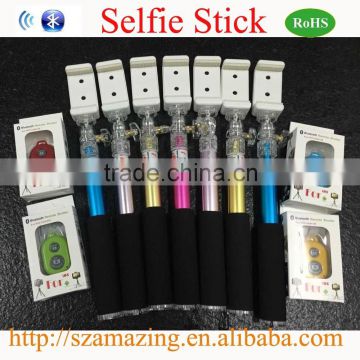 Support all smart phones wireless bluetooth selfie stick,selfie stick