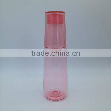 600ml water bottle with two cups on top manufacturer