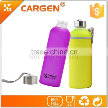 BPA free 880ml large capacity lightweight drinking frosted glass tea bottle