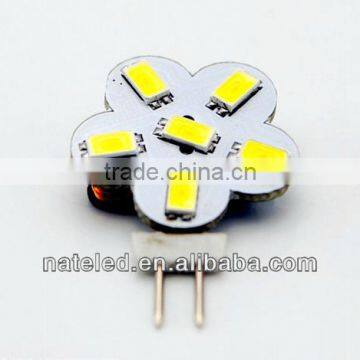 2014 whole sale Wholsale High Brightness AC/DC 10-30V Warm White 6SMD 5630 G4 LED light