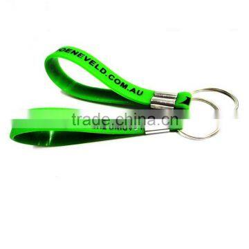 silicone with metal ring keychains