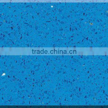 Blue Mirror Sparkle Quartz Stone Panel and Flooring Tiles