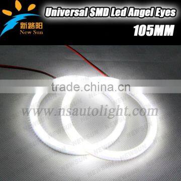 Hotsale factory newest product 3014SMD led angel eyes 105mm full circle halo ring for universal cars headlight