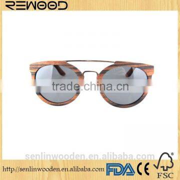 2015 Fashion quality Metal wooden Sunglasses Metal Eyeglass Frame Wooden Temple Sunglasses