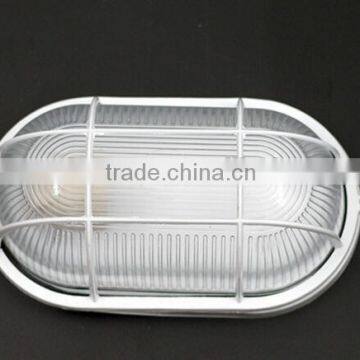 Aluminum bulkhead light fitting, white/black LED dome light