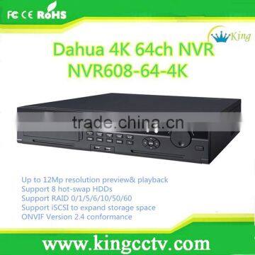 Ultra display and stronger decoding ability nvr Dahua 4k series Super 64ch nvr