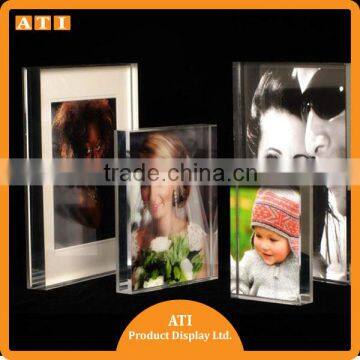 ATI supplier transparent plexiglass photo frame cube