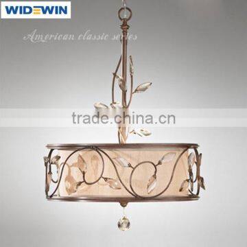 Hotel Round Fabric Pendant Light Amercian Pendant Lamp Decorative Lights photo-1