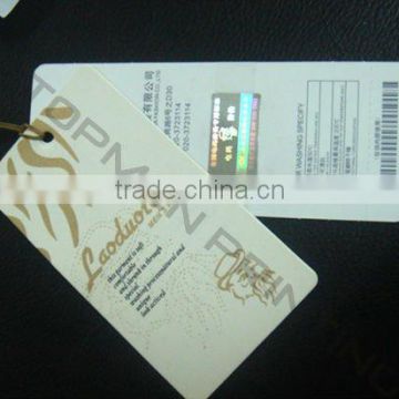 Hot Selling Fashion Paper Hang Tags/Anti-counterfeiting Label