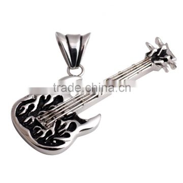 2014 Casting Stainless Steel Guitar Pendant Jewelry(FP50004)