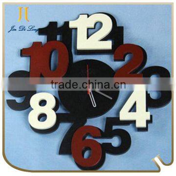 2016 Hot Selling Aluminum Home Wooden Decor Wall Clock