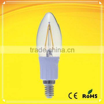 Dimmable E27/E26/E12/E14/B22 led filament bulb candle