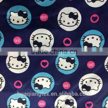 kawaii cartoon hello kitty print taffeta fabric for children