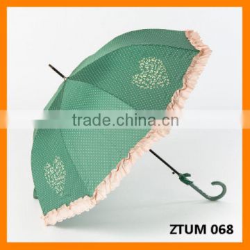 Princess Lace Heart Long Handle Umbrella