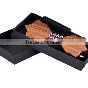 2016 Novelty Solid Good Quality Wood Bow Tie For Men Classic Wood Bowties Neckwear 3D Handmade Butterfly Wood Tie Factory photo-3