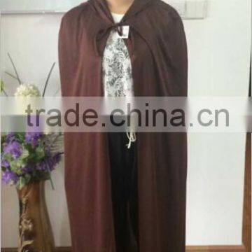 wholesale cheap brown hooded cape,party costume