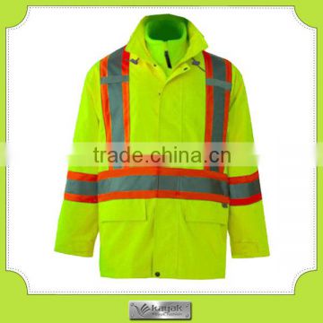 custom fluorescent reflective fire proof 3 in 1 safety jacket