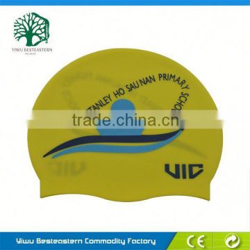 Fashionable Promotional Custom Logo Printed Silicone Swimming Cap