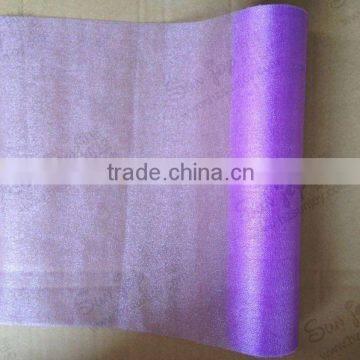 Slit edge purple sheer tulle ribbon wholesale