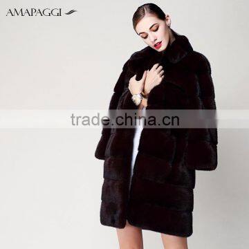 2016 wholesale long whole mink women's fur coat on sale