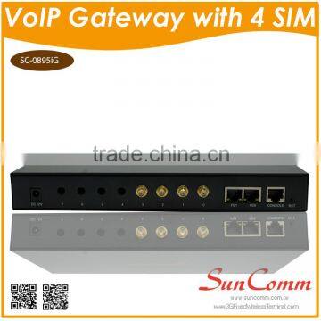 SC-0895iG high quality 4 ports SMS GSM VoIP Gateway