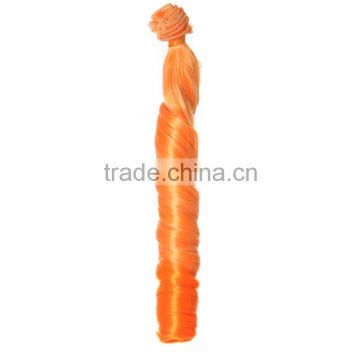 25cm Orange Single Weft Hair Extension for DIY