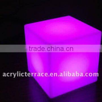 LED illuminated cube chairs