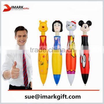 cute cartoon characters ball pen thick gift pen for kids