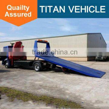 Wrecker Tow Truck , Flat Road Removal Truck Wrecker , Breakdown Recovery Truck Vehicle With 5 Tons Crane photo-2