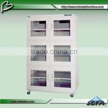 2016 Chinese Laboratory Furniture Iron Cupboard Spice Steel Drawer Glass Door Laboratory Cabinet