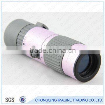 IMAGINE HM13 Compact Monocular telescope Pink&Black for spotting, sightseeing, bird watching