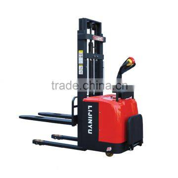 1-2tons electric forklift/yujie good power forklift price/logistics equipment/stacker export good price