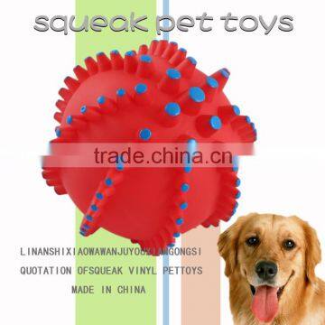 Eco-friendly pvc fashion thorn ball dog toys/vinyl toys