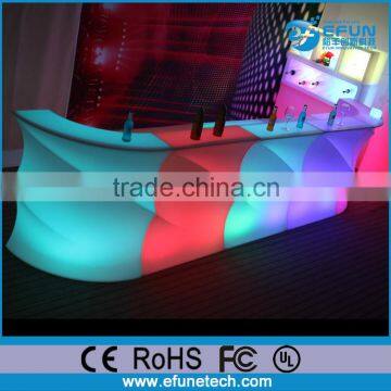 hot new innovative products 2016 illuminated bar furniture wave-stripe led bar counter