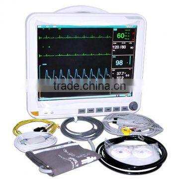 Good Quality 15 Inch 6 Parameter Patient Monitor Dual TEMP IBP ETCO2 Printer Thermal Recorder Trolley Optional RPM-9000E photo-6