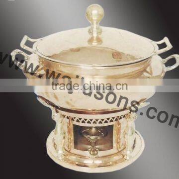 Brass Plated Rounded Base Chafing Dish for Sale | 2016 Metal Made High Quality Dish photo-5