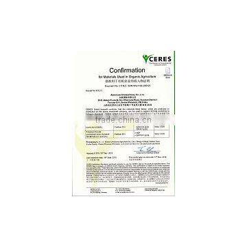Organic certificate