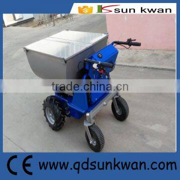 400kgs landscaping tubeless electrical power wheelbarrow garden mini dumper