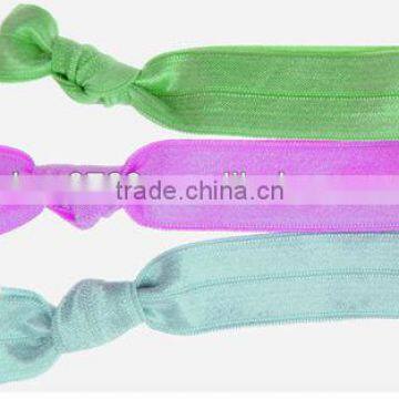 Popular Girl's foldover knotted hair ties /new fashion knotted hair ties