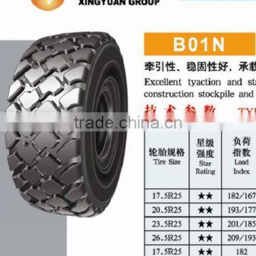 Radial OTR tire 23.5R25 for loader