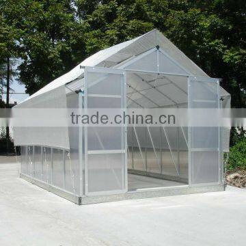 Innovational module hobby 6mm polycarbonate aluminum garden greenhouses for sale