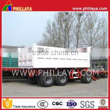 Customized Full Type Hydraulic Lifting Tipper Self-Dumping Tractor Trailer With Drawbar photo-2