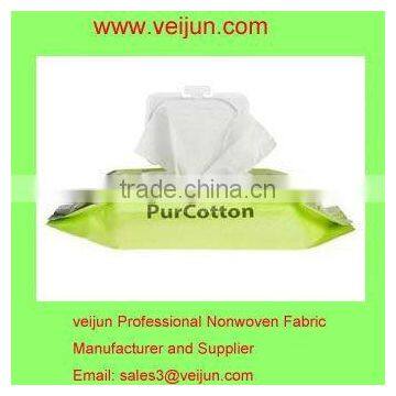 Highly water and oil-absorptive non woven fabric for wet wipe