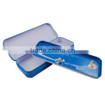 hinge metal factory rectangle pencil tin case