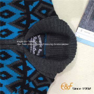 Boy's Shawl Collar Full Zip Cardigan Sweater photo-2